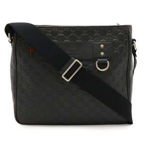 GUCCI Black Leather Shoulder Bag